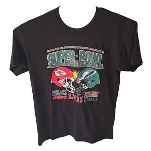 NFL Super Bowl LVII 2023 T-Shirt Men's Large Eagles vs Chiefs Football Tee